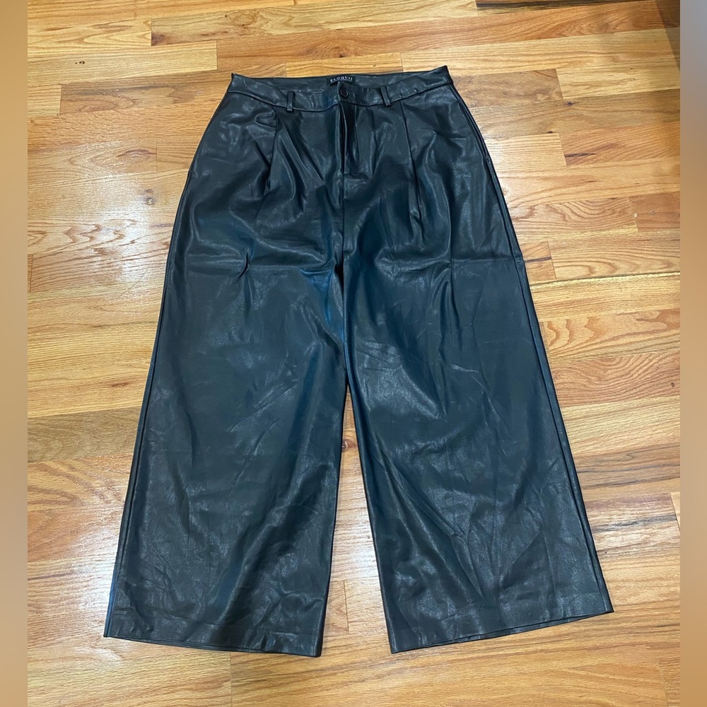 ELOQUII Faux Wide Leg Pants